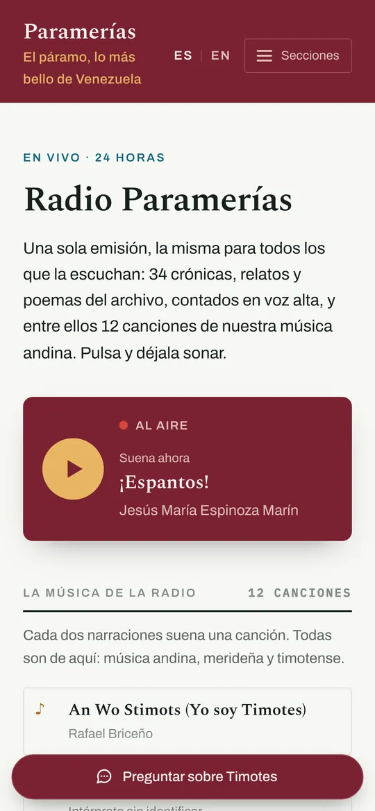 Radio Paramerías en el celular